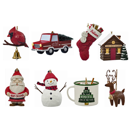 Hallmark Assorted Ornaments Christmas Ornament Multicolored Resin 4 in. 32 pk (Pack of 32)