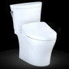 TOTO® WASHLET®+ Aquia IV® Arc Two-Piece Elongated Dual Flush 1.28 and 0.8 GPF Toilet with S550e Bidet Seat, Cotton White - MW4483056CEMFG#01