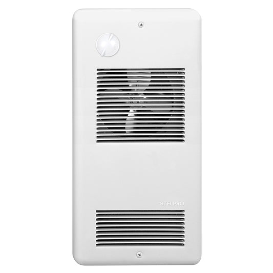Stelpro ARWF2002TW 2000 Watt 240 Volt  White PULSAIR™ Wall Fan Heater With Integrated Mechanical Thermostat