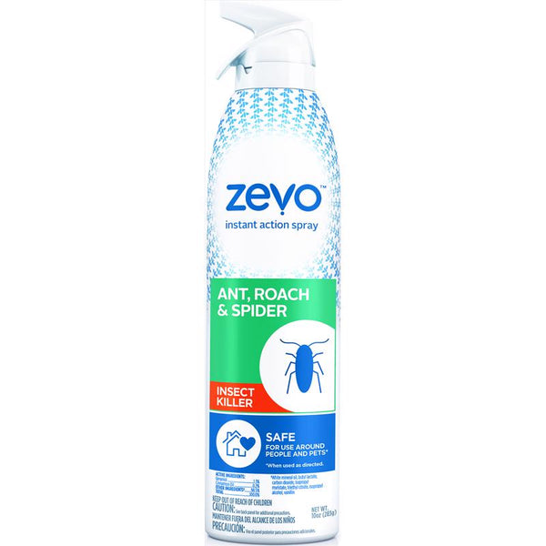 Insecticida en aerosol orgánico Zevo para matar insectos rastreros, 10 oz (paquete de 8)