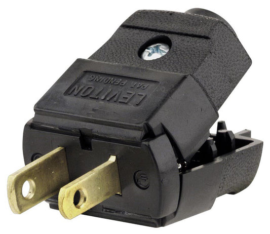 Leviton 037-00101-2ep 15a 125v Black Replacement Plug