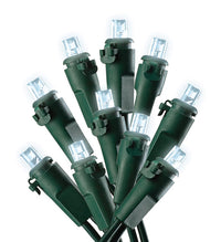 Juego de luces LED para celebraciones, blanco frío, 12,25 pies, 50 luces, verde