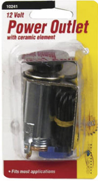 Custom Accessories 12 V Black Auxiliary Power Outlet For Universal 1 pk