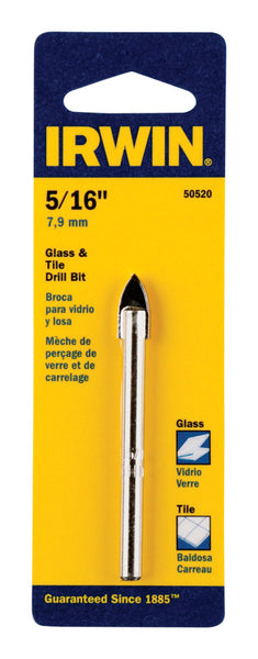 Broca para mampostería con punta de carburo Irwin de 5/16 pulg. x 4 pulg. de largo, 1 pieza.