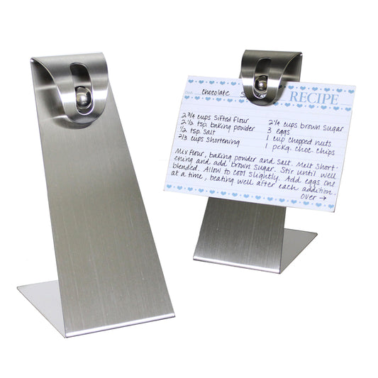 Prodyne Silver Stainless Steel Recipe Card Holder 1 qt