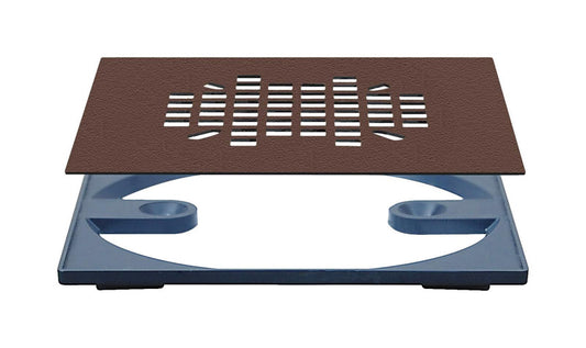 Sioux Chief 4-3/8 in. Oil-Rubbed Square Stainless Steel Drain Grate