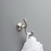 Mandara Collection Double Robe Hook, Brushed Nickel