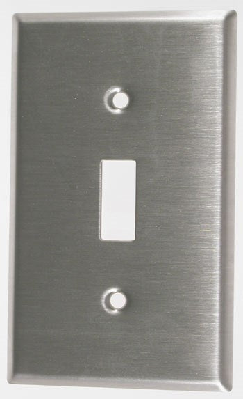 Leviton 004-84001-04 Stainless Steel 1-Gang Single Toggle Wallplate