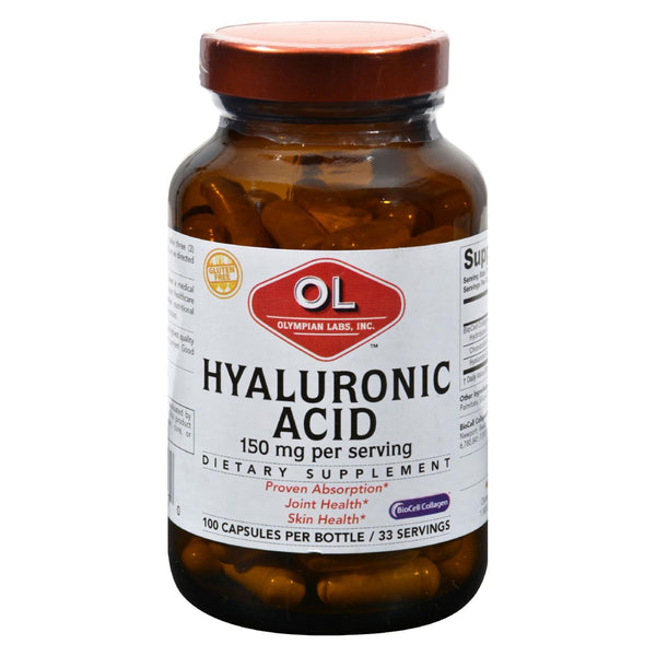 Ácido hialurónico con colágeno BioCell tipo II de Olympian Labs - 100 cápsulas