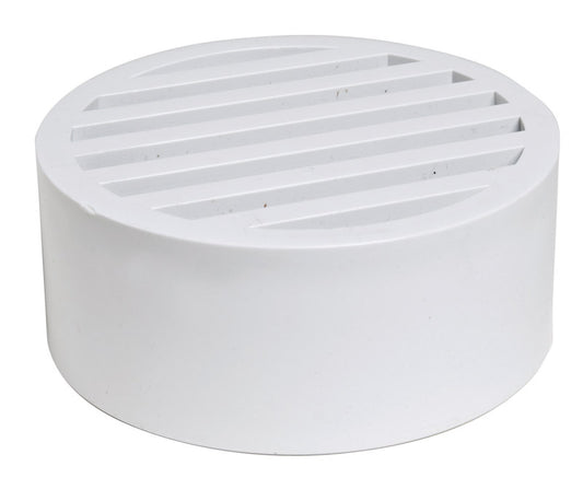NDS 4 in. White Round PVC Drain Grate