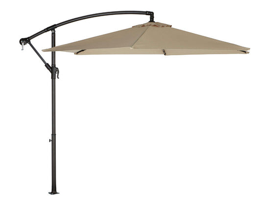 Living Accents  9 ft. Tiltable Taupe  Offset  Patio Umbrella