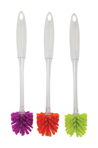 Casabella Purple Long Lasting Soft Nylon Bottle Brush 2 W in. Head with 12 in. Clear Plastic Handle