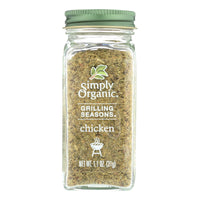 Simply Organic Chicken Grilling Seasons - Case of 6 - 1.1 oz.