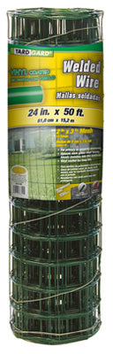 Welded Wire Fence, Green PVC, 16 Gauge, 24-In. x 50-Ft.