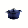 3.5 Qt Enameled Cast Iron Series Covered Round Dutch Oven in Gradated Cobalt