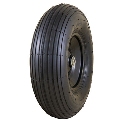 Easy Fit Wheelbarrow Tire + Wheel Assembly, Pneumatic, 4.0-6