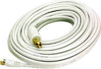 50-Ft. White RG6 Coaxial Cable With "F" Connectors