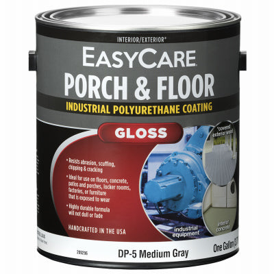 Premium Polyurethane Floor & Porch Enamel, Interior/Exterior Gloss, Medium Gray, 1-Gallon (Pack of 2)