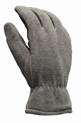 Winter Fleece Gloves, Synthetic Leather Palm, 40G Thinsulate, Men's Large