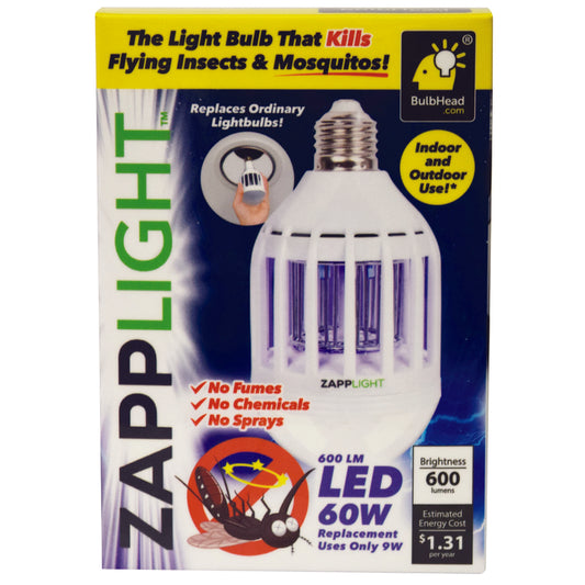 ZappLight  As Seen On TV  60 watts A19  Specialty  Incandescent Bulb  E26 (Medium)  Bright White  1 pk