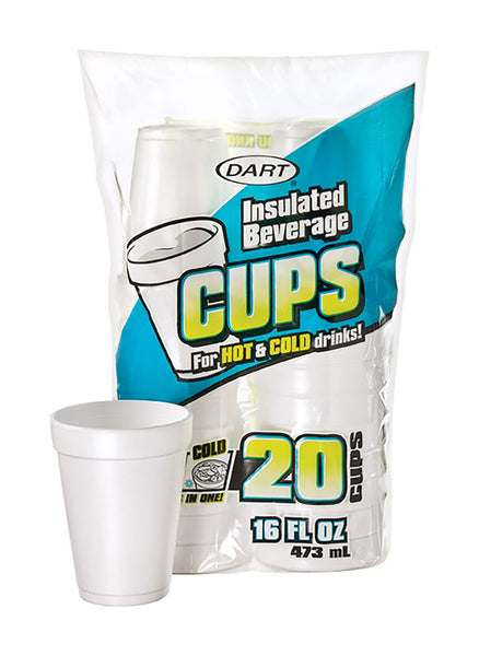 Dart Foam Insulated Beverage Cups 20 pk (Pack of 12)