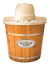 Electric Ice Cream Maker, Vintage Style, 4-Quart