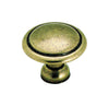 Amerock  Allison  Round  Cabinet Knob  1-3/8 in. Dia. 1 in. Antique Brass  1 pk
