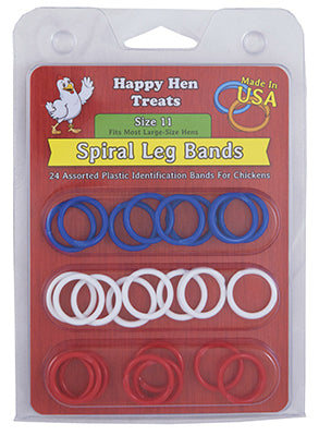 Happy Hen  Plastic  Spiral Leg Bands