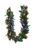 Celebrations PE/PVC Multi-Colored Prelit Green Decorated LED Garland 6 L ft.