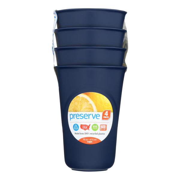 Preserve Everyday Cups - Midnight Blue - Case of 8 - 4 Packs (Pack of 8)
