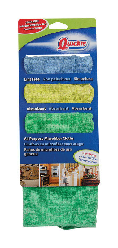 Quickie Home Pro All Purpose Microfiber Dusting Cloth 13.5 in. W x 13.5 in. L 3 pk (Pack of 3)