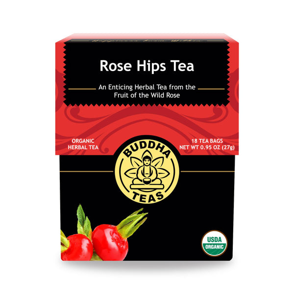 Buddha Teas - Organic Tea - Rosehips - Case of 6 - 18 Count (Pack of 6)