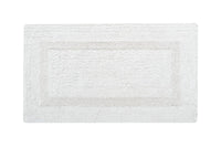 LINIM 2-Piece Bath Rug Set 100% Egyptian Cotton Reversible Bath Rugs White