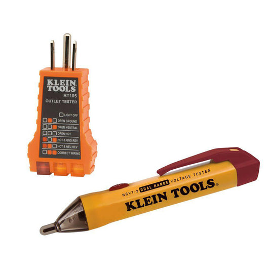 Klein Tools 12-1000 V Digital Voltage Tester With Receptacle 1 pk