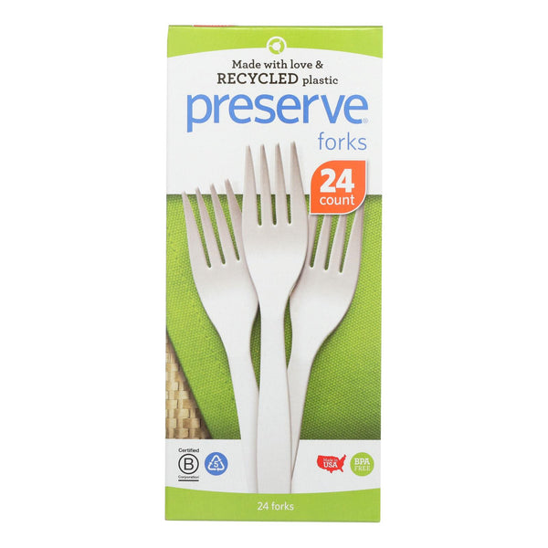 Preserve - Cutlery Fork Medium Wght Wht - Case of 12 - 24 CT (Pack of 12)