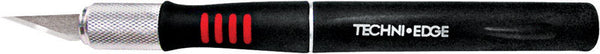 Cuchillo para pasatiempos TechniEdge número 2 con mango suave, hoja fija de 6 pulgadas, color negro, 1 pieza.