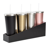 Manna 24 oz Assorted BPA Free Tumbler Lid and Straw (Pack of 4)