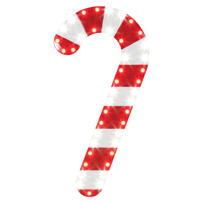 Outdoor Decor Candy Cane, Super Bright LED Lights, 16-In.