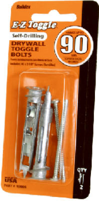 Drywall Toggle Bolts, Self-Drilling, 2-1/8-In., 2-Pk. (Pack of 8)