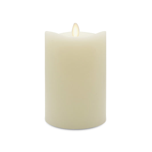 Matchless Darice Ivory Vanilla Honey Scent Pillar Flameless Flickering Candle 5.5 in. H x 3.5 in. Dia. (Pack of 4)