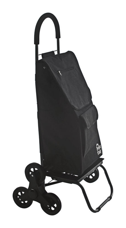 dbest Products  Trolley Dolly  38 in. H x 18 in. W x 16 in. L Black  Collapsible Stair Climbing Shopping Cart