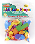 Charles Leonard Inc. 70526 Foam Shapes Assorted Colors 264 Piece