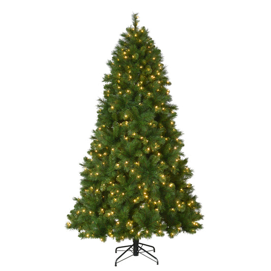 Celebrations  6-8 ft. Slim  Incandescent  400 count Concord Cashmere  Color Changing Christmas Tree