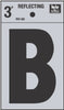 Hy-Ko 3 in. Reflective Black Vinyl Letter B Self-Adhesive 1 pc. (Pack of 10)