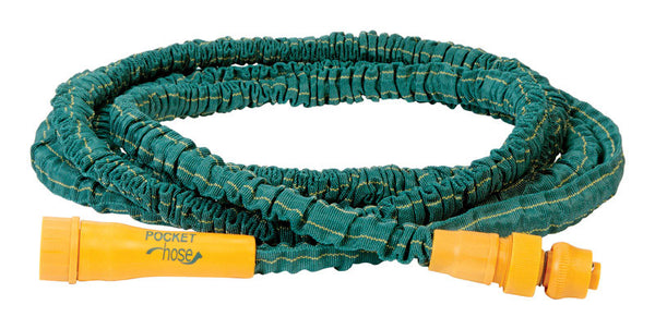 Manguera de jardín Telebrands Bulbhead de nailon/plástico resistente al aplastamiento, color verde, de 80 PSI, 5/8 pulg. de diámetro x 25 L ft.