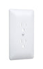 TayMac Masque 2000 Series White 1 gang Plastic Duplex Wall Plate Cover 5 pk