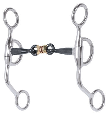 Horse Bit, Professional Argentine, Stainless Steel, 5-In. Sweet Iron 3-Pc. Mouth & 6-1/2-In. Cheeks