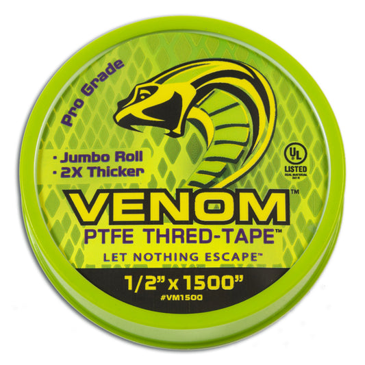 Venom White 1/2 in. W X 1500 in. L Thread Seal Tape