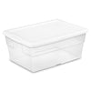 Sterilite 16448012 16 Quart White/Clear Storage Box (Pack of 12)