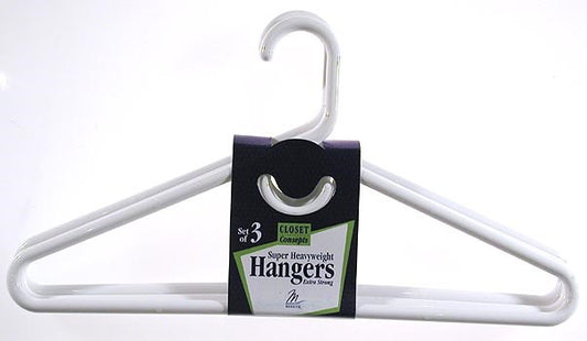 Merrick C86311SHW WHT White Super Heavy Weight Tubular Hanger With Hook 3 Count